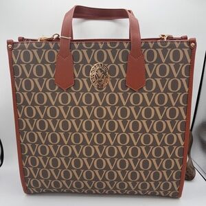 V. Orlandi Monogram Brown Tote Bag NWT